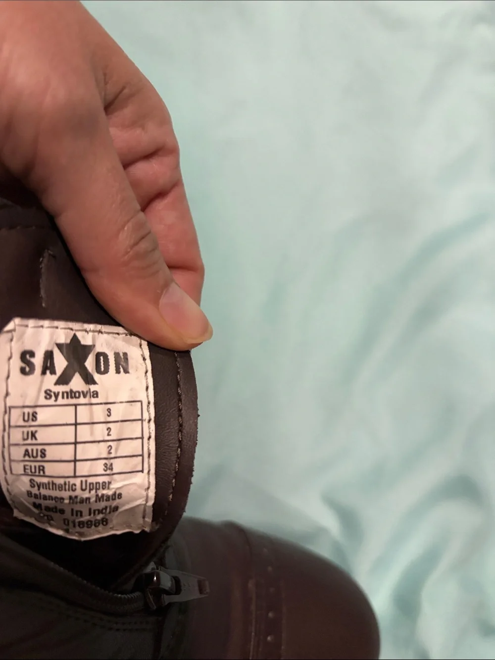 Saxon  Kids Dark Brown Zip-Front Ankle Boots